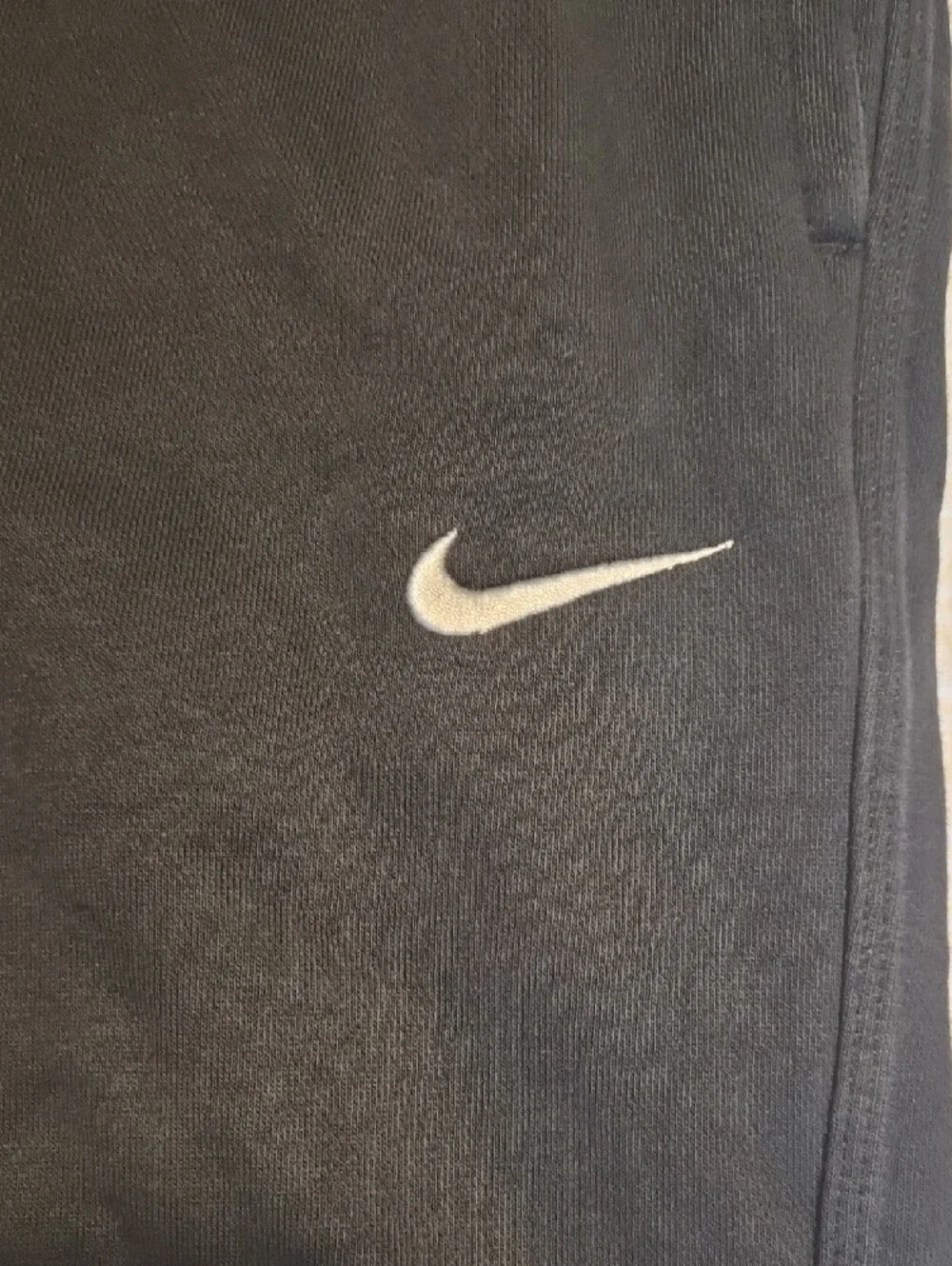 Nike Kids Black Jogger Sweatpants with White Swoosh